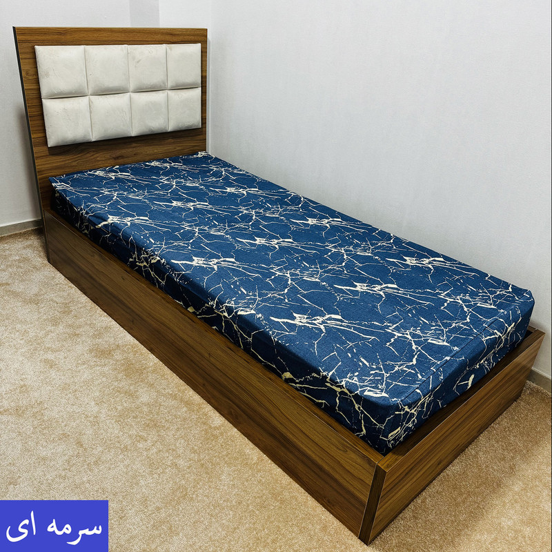 ملحفه ناتوسا مدل کشدار ماربل یک نفره سایز 200x90 سانتی متر