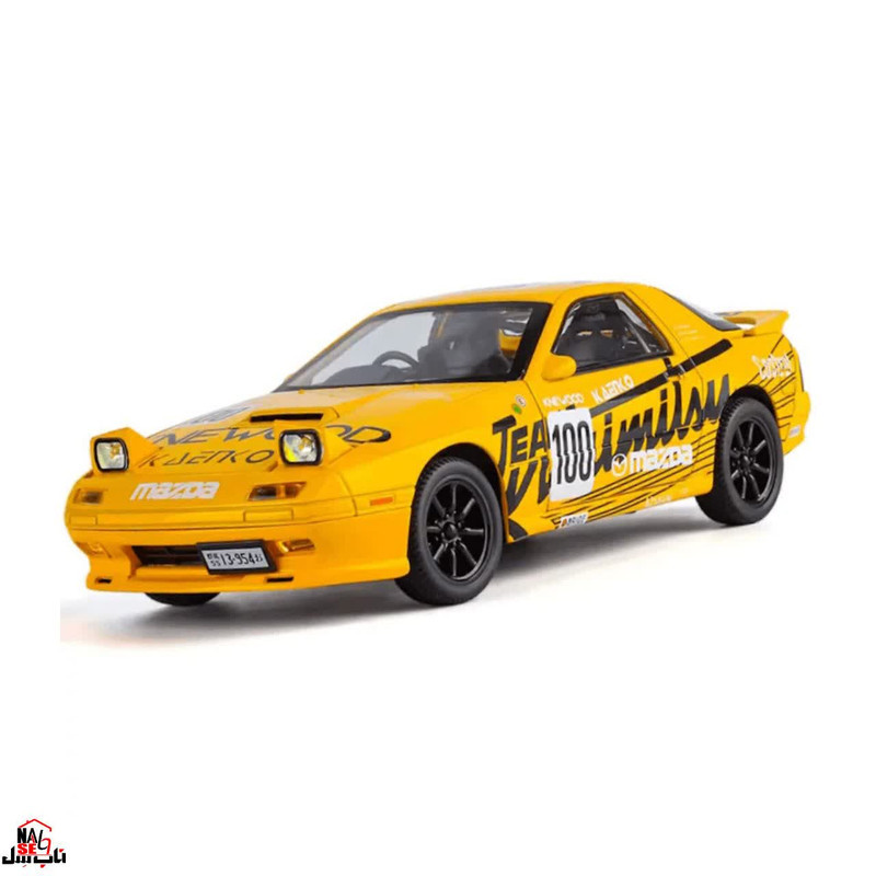 ماکت ماشین ناب سل مدل  مزدا RX7 اسپرت فلزی چراغ تاشو موزیکال  1:24 Mazda RX-7