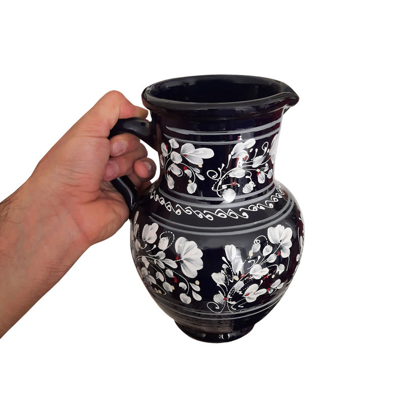 ست 7 تکه پارچ و لیوان سفالی مدل نقاشی