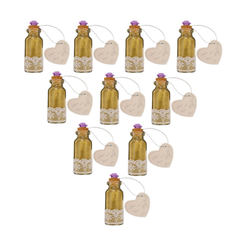 گیفت مدل عروس طرح بطری شیشه ای حنا بسته 10 عددی