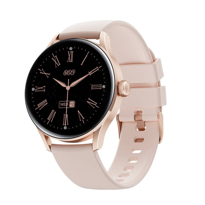 ساعت هوشمند کیو سی وای مدل MSU WATCH ELITE PUNCHING  دارای قابلیت های صفحه نمایش رنگی، صفحه نمایش لمسی، کنترل موسیقی (Music Player)، قابلیت مکالمه از طریق بلوتوث بند سیلیکون