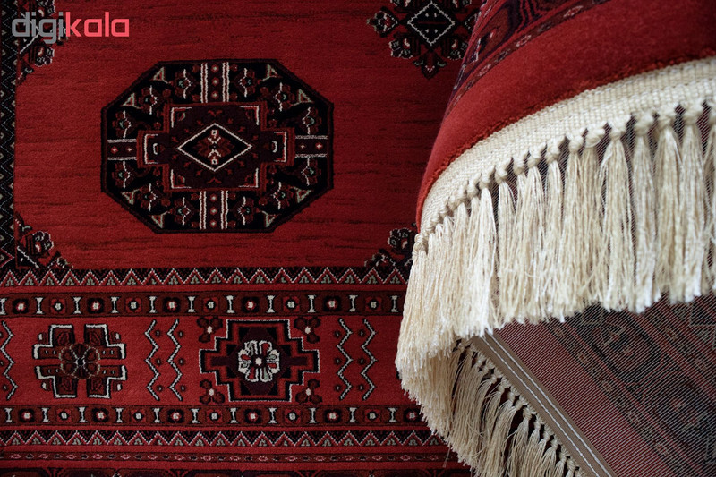 فرش ماشینی فرش رادین طرح بلوچ 9 زمینه اناری