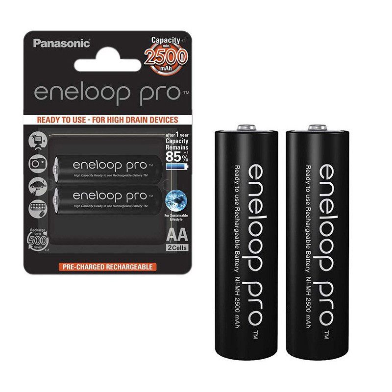 باتری قلمی قابل شارژ پاناسونیک مدل eneloop pro 2500mAh بسته 4 عددی