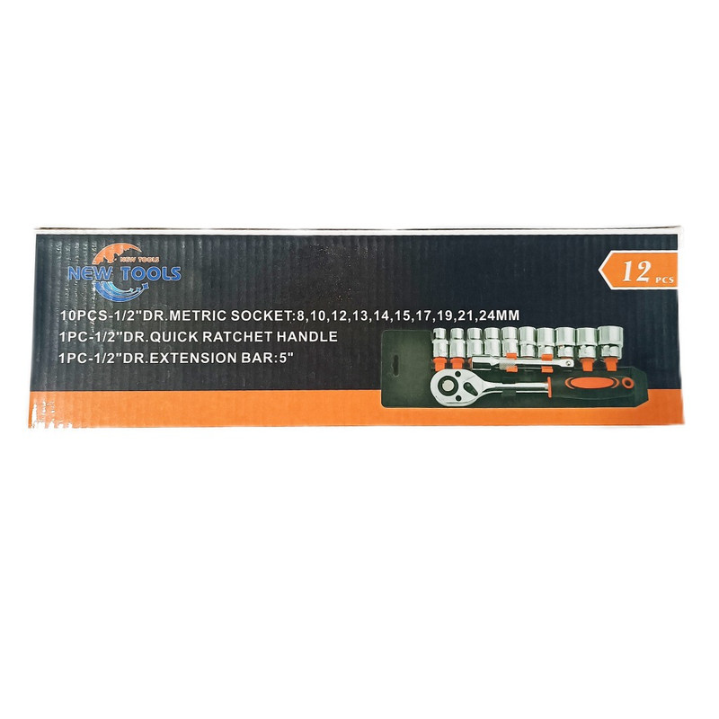 آچار و سری بکس نیو تولز مدل 12pcs درایو 12 بسته 12 عددی
