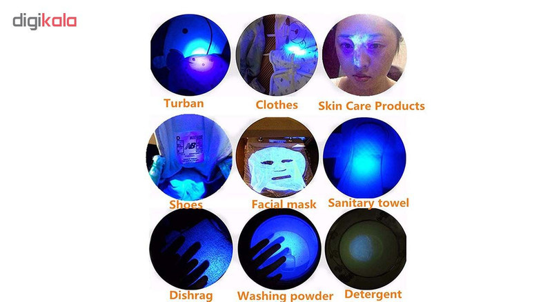 پک چراغ قوه UV فلیکسبل مدل UV blacklight 1 LED به همراه شارژر و باتری قابل شارژ
