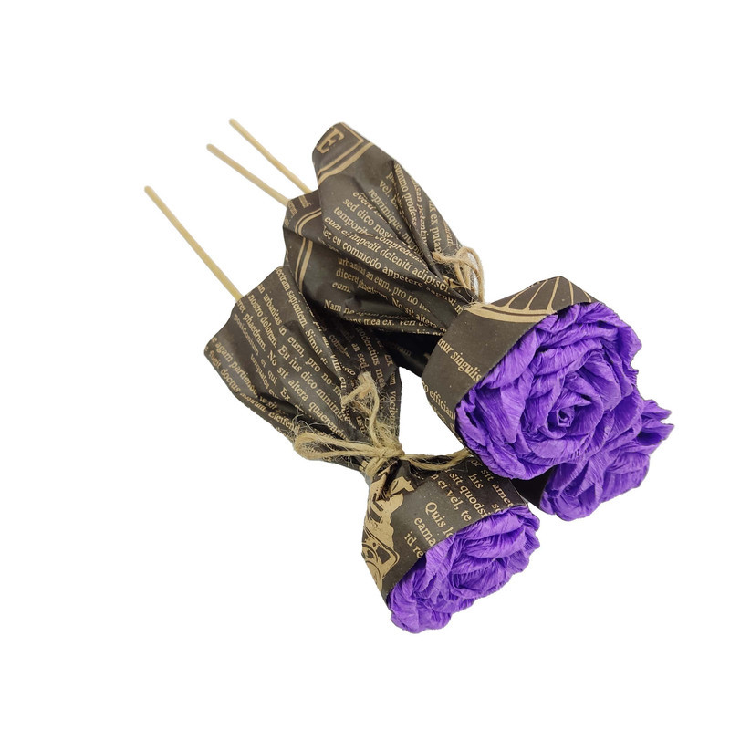 دسته گل مصنوعی مدل هدیه کد I24V مجموعه 3 عددی