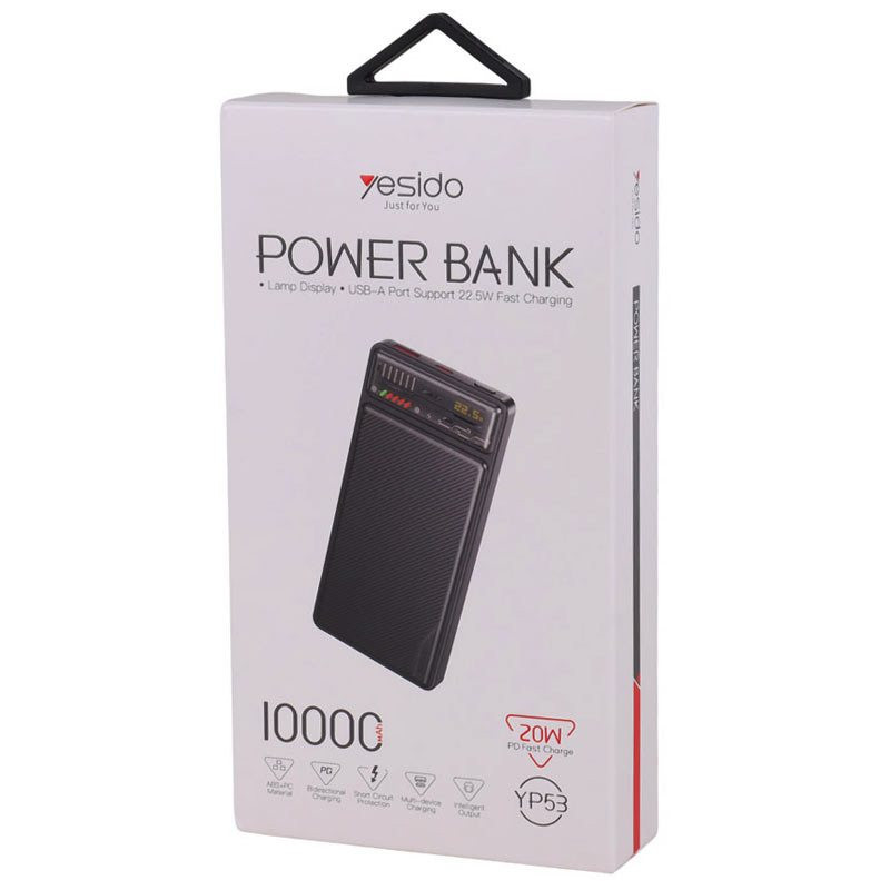 پاوربانک یسیدو مدل YP53 ظرفیت 10000 میلی آمپر ساعت