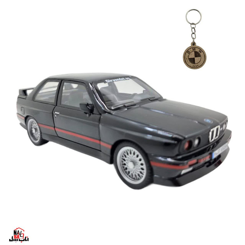 ماکت ماشین ناب سل مدل بی ام و فلزی BMW M3 E30 به همراه جاسوییچی