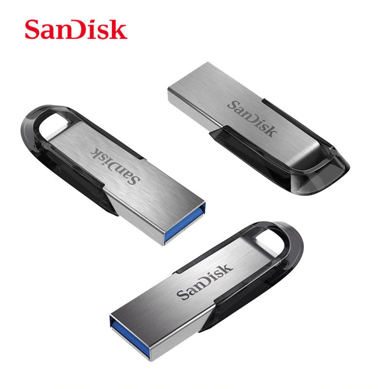 فلش مموری سن دیسک Ultra Flair CZ73 ظرفیت 64 گیگابایت با رابط USB 3.0 و بدنه فلزی مقاوم، سرعت انتقال 150 مگابایت بر ثانیه و سازگار با انواع سیستم‌عامل‌ها و دستگاه‌ها