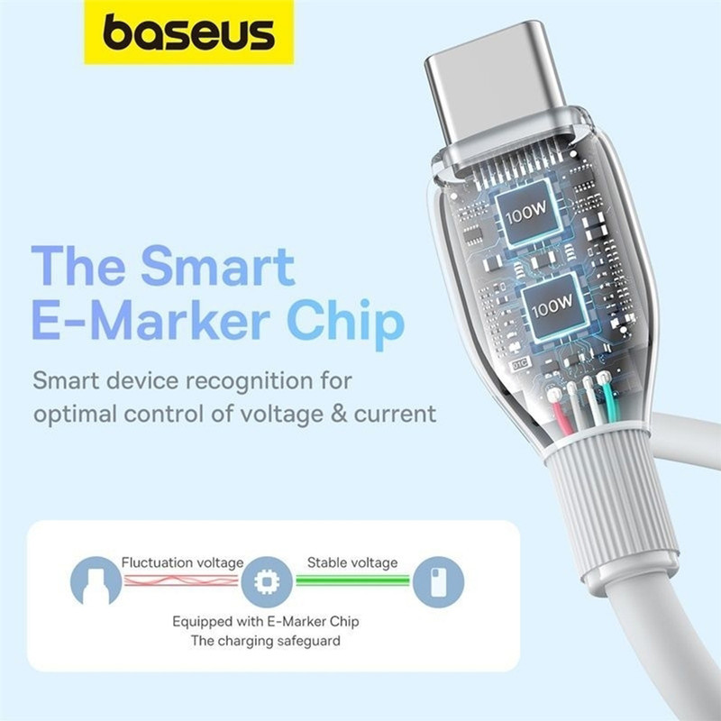 کابل USB-C بیسوس مدل Pudding Series P10355702221-B2 طول 2 متر