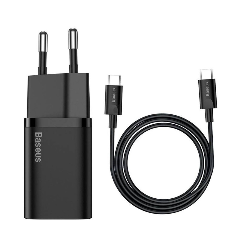 شارژر دیواری 25 وات باسئوس مدل CCCJG25CE به همراه کابل USB-C