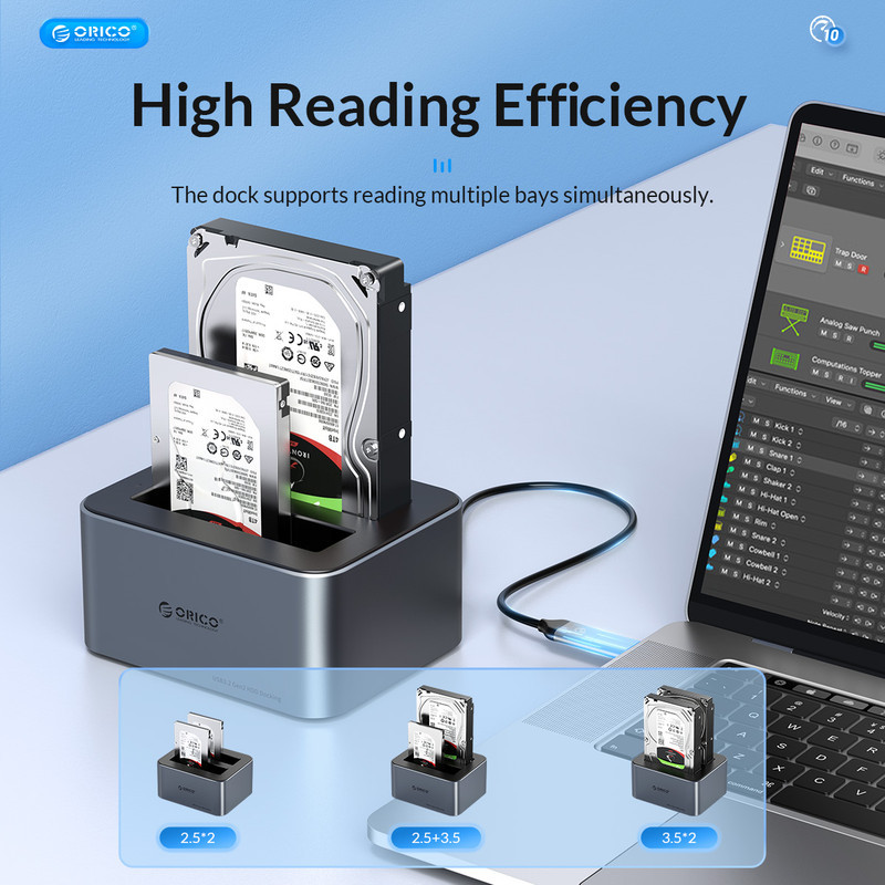 داک هارد 2.5 و 3.5 اینچی USB -C اوریکو مدل 6626C3-C