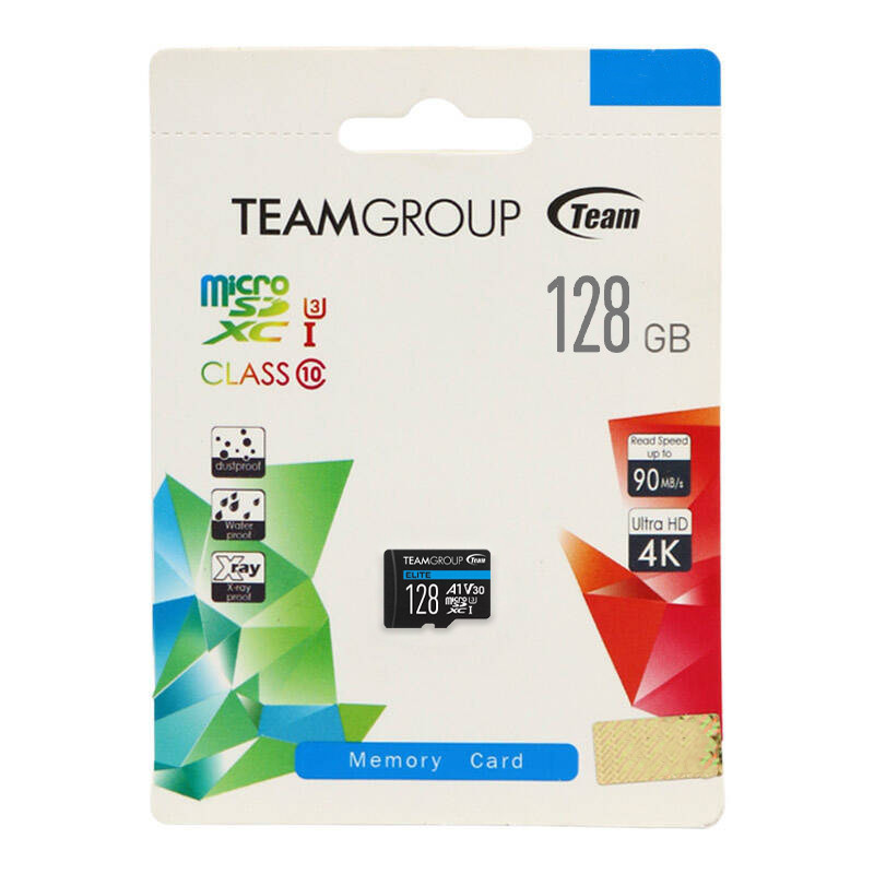 کارت حافظه microSDXC تیم گروپ مدل ELITE کلاس 10 استاندارد UHS-I U3 سرعت 90MBps ظرفیت 128 گیگابایت