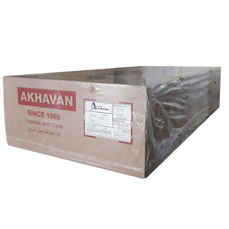سینک ظرفشویی استیل توکار یک و نیم لگنه اخوان مدل 157