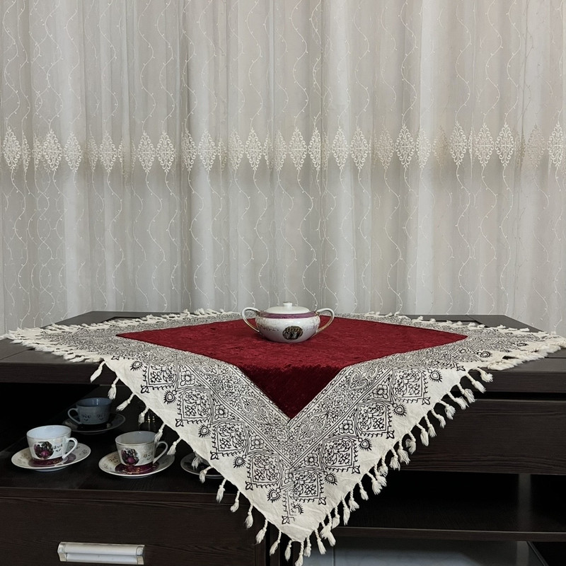 رومیزی قلمکار مدل مخمل اصفهان
