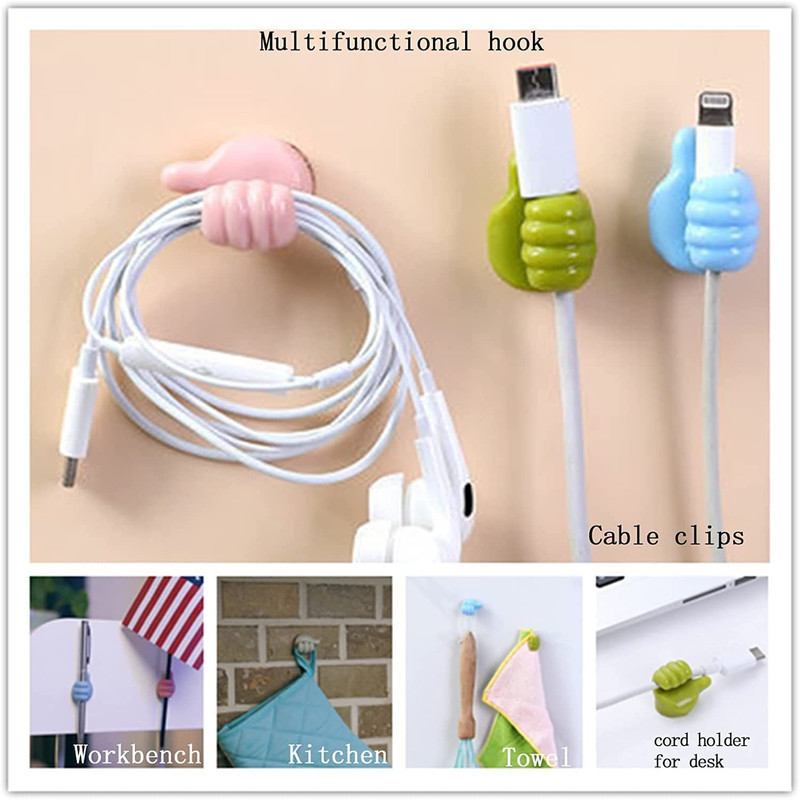 نگهدارنده کابل ولگا طرح دست مدل VOL-THUMB بسته 4 عددی