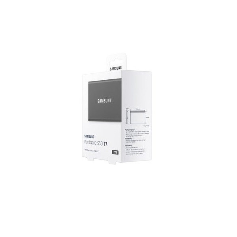 اس اس دی اکسترنال سامسونگ مدل T7 ظرفیت 2 ترابایت رابط USB 3.2 Gen2