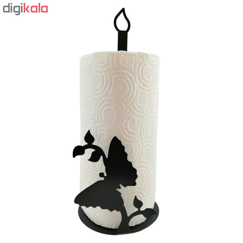 پایه رول دستمال کاغذی ملو طرح پروانه 1 کد KMJ16