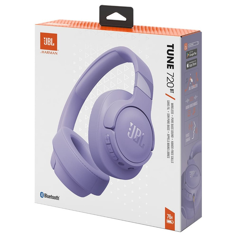 هدفون بلوتوثی جی بی ال مدل Tune 720BT با نویز کنسلینگ میکروفون (ENC)، درگاه شارژ USB Type-C، با قابلیت اتصال به چند دستگاه، دارای طراحی تاشو، قابلیت شارژ سریع، اتصال به صورت بی سیم و ‌، مقاوم در برابر رطوبت و عرق