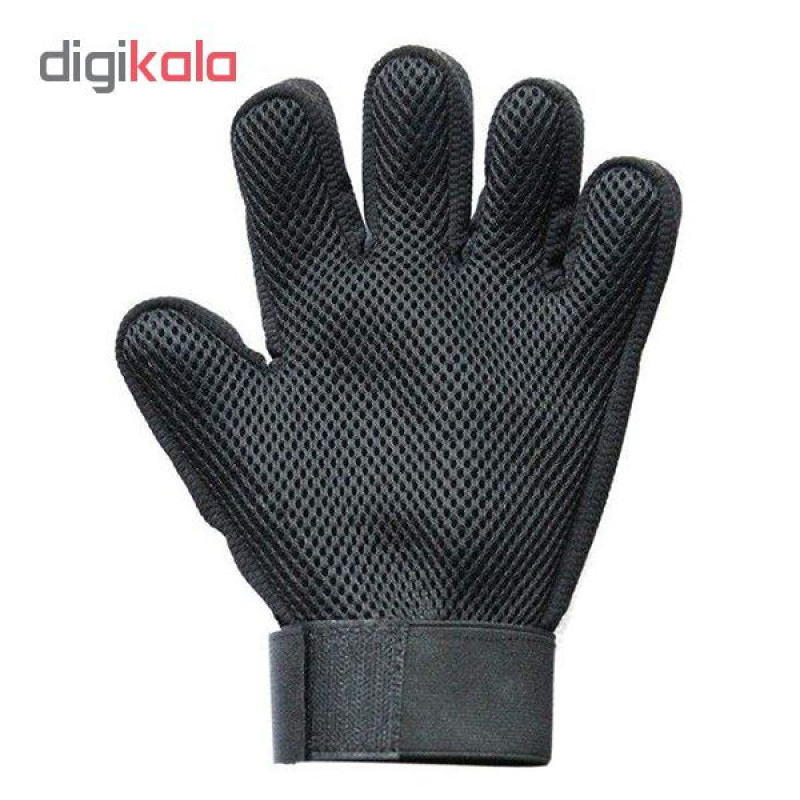 دستکش ماساژ و جمع‌آوری مو سگ و گربه 5Finger-B مدل 001