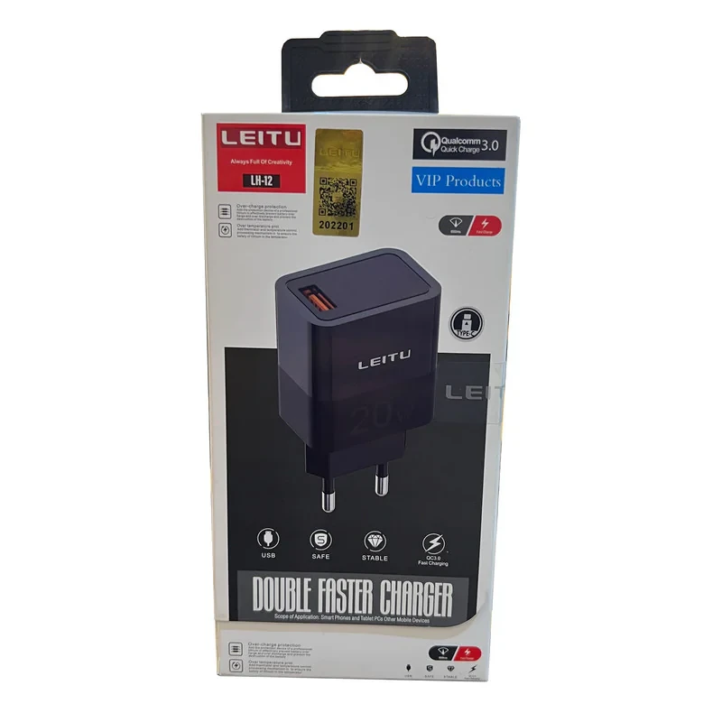 شارژر دیواری لیتو مدل LH-12 به همراه کابل تبدیل microUSB