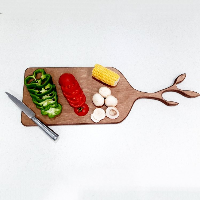تخته گوشت مدل چوبی طرح برگ کد 01