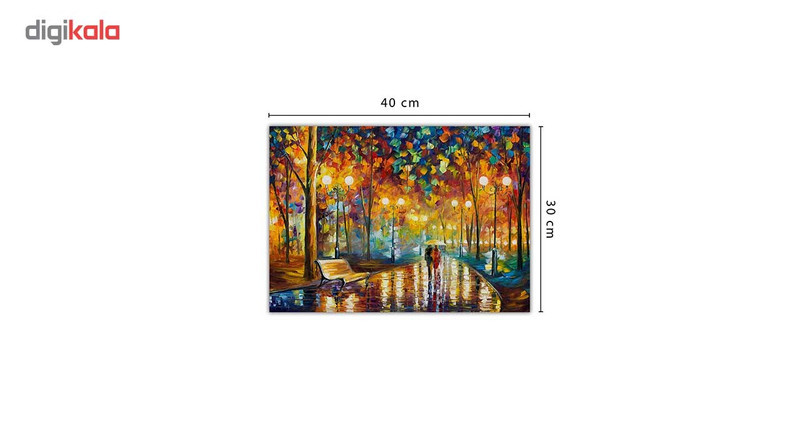 تابلو شاسی ونسونی طرح Leonid Afremov Rains Rustle 2 سایز 30x40 سانتی متر
