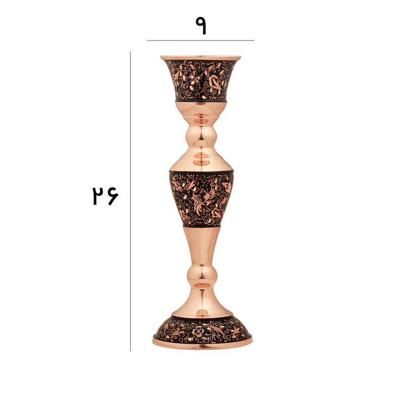 شمعدان مسی مدل الماس تراش کد 3