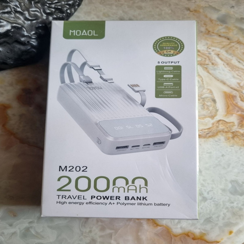 پاوربانک مائول مدل M202 ظرفیت 20000 میلی آمپر ساعت