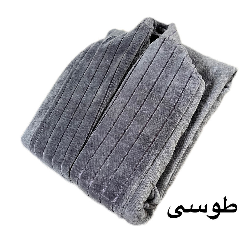 حوله پالتویی آقای کاریزما طرح یقه ابریشم مدل نواری سایز 125 مناسب برای قد 160 الی 185 سانتی متر