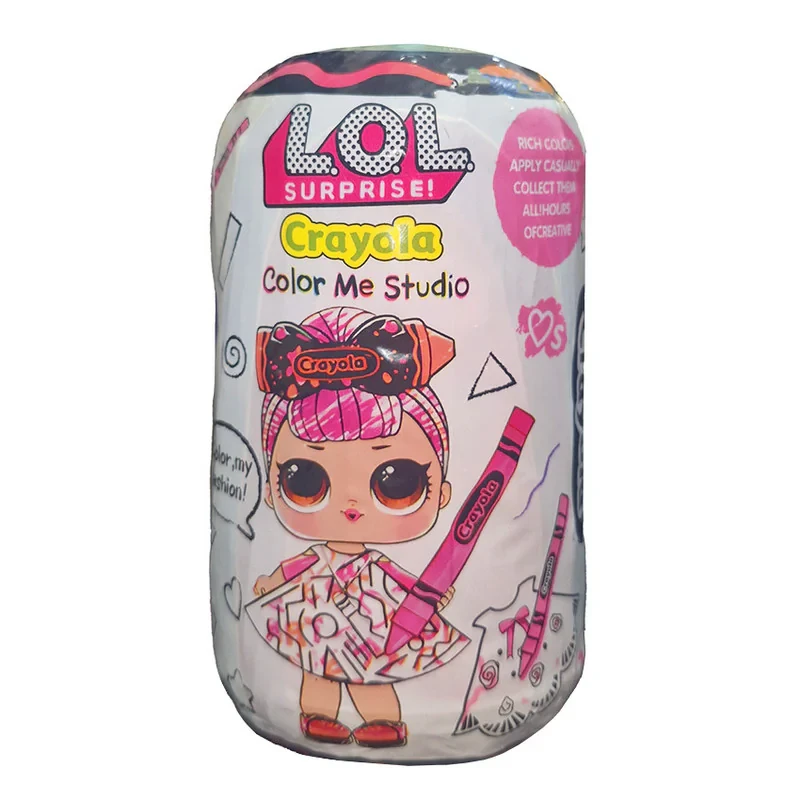 اسباب بازی شانسی ال او ال سوپرایز مدل Crayola طرح استوانه ای 30 سورپرایزی کد 68-34