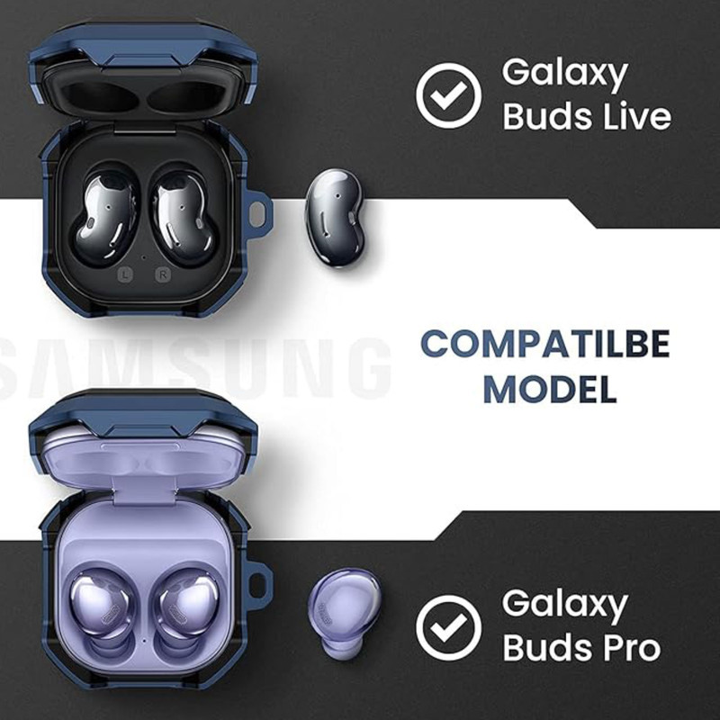 کاور مسیر مدل Eggshell Dual Color مناسب برای هدفون سامسونگ Galaxy Buds Live  Buds Pro  Buds 2  Buds 2 Pro