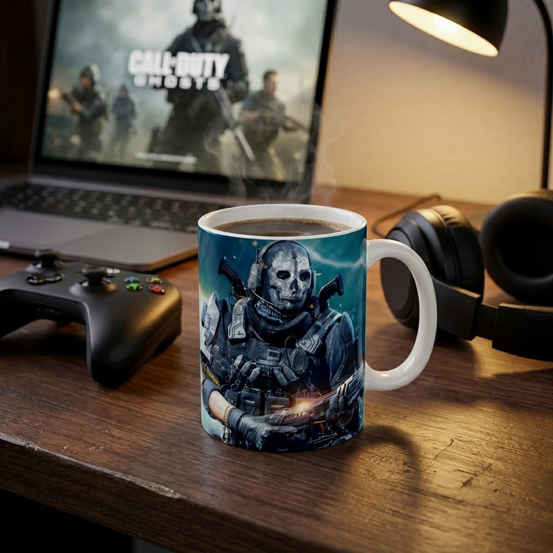 ماگ طرح گیمینگ بازی کال اف دیوتی گوست Call of duty goust کد 332