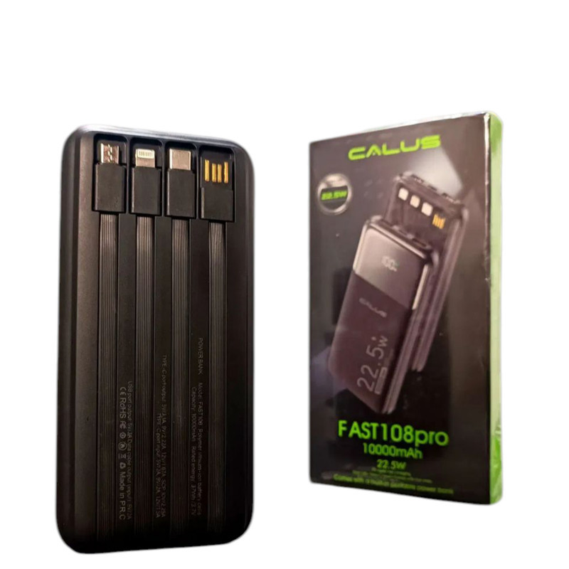 پاوربانک 22.5 وات کالوس مدل fast108 pro ظرفیت 10000 میلی‌آمپرساعت