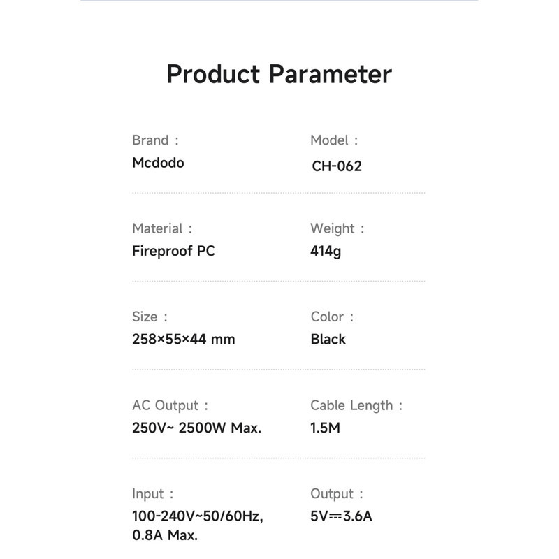 چندراهی برق مک دودو مدل CH-0620 Upgraded-Version