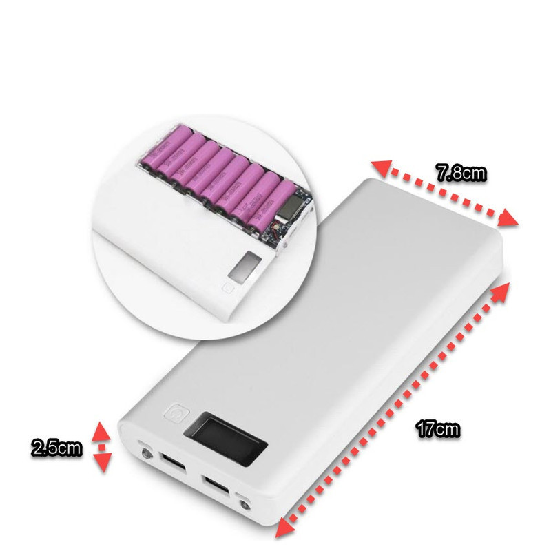 ماژول و قاب پاوربانک مدل 8cell-30000mah
