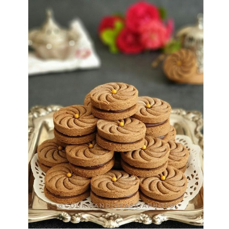 قالب شیرینی به گز مدل صدف مجموعه 3 عددی