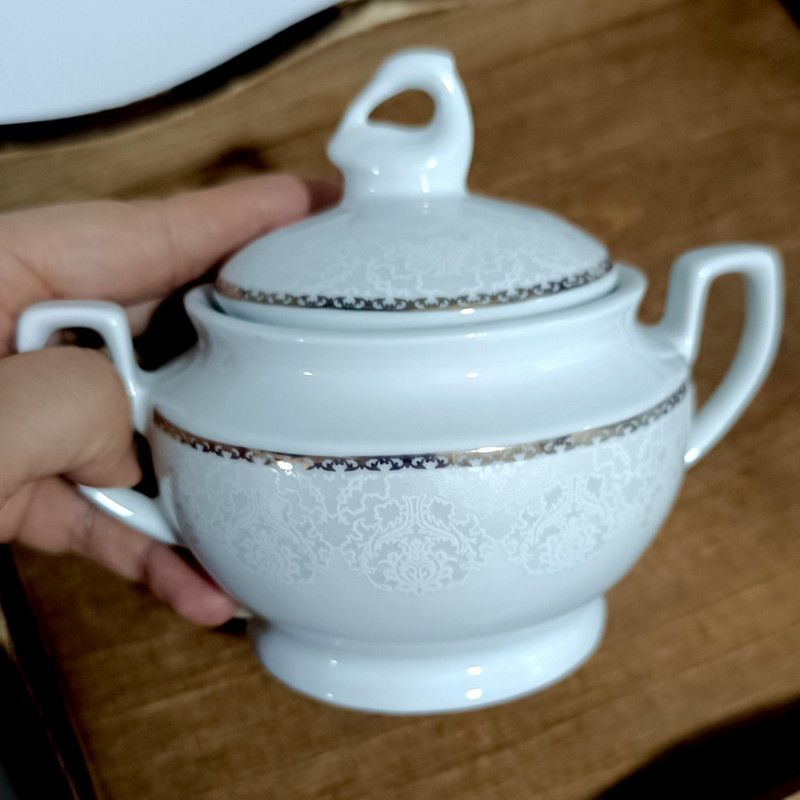 قندان صنایع چینی تقدیس مدل دور طلا
