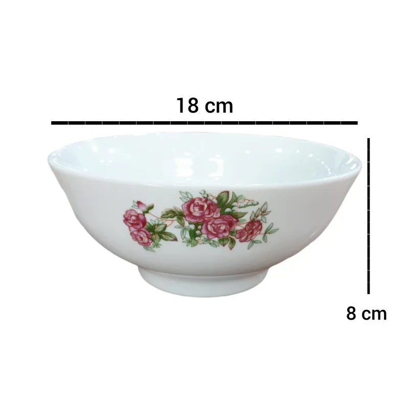 کاسه مرجان طرح گل سرخ مجموعه 6 عددی