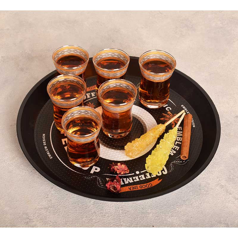 سینی مهروز مدل S-6001-82 طرح Coffee