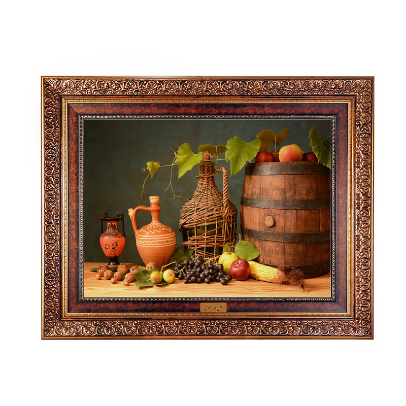 تابلو فرش ماشینی نقش نگار رضوی طرح میوه کد 5394C