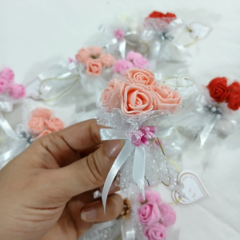 گیفت عروسی مدل دسته گل مجموعه 12 عددی