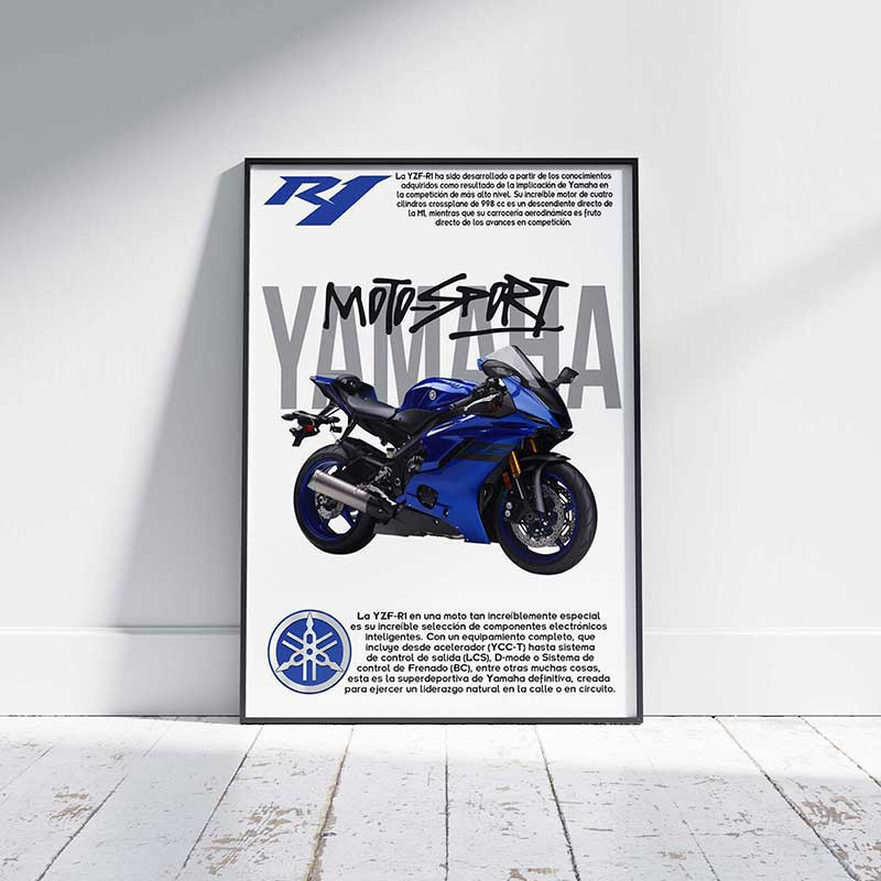 تابلو موتور سنگین آرنیاگالری طرح یاماها Yamaha R1