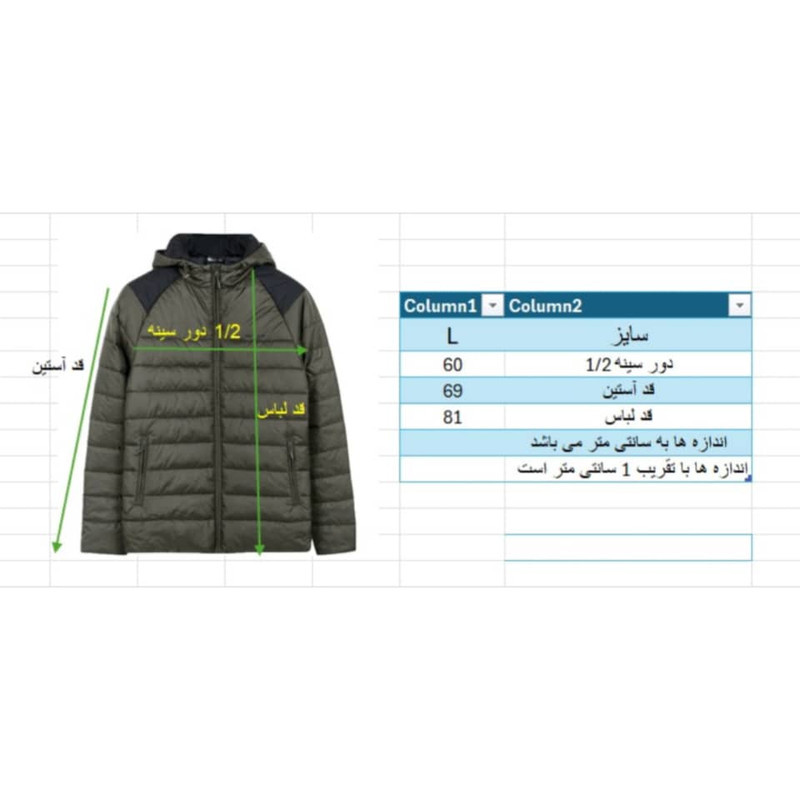 کاپشن مردانه مدل 8212041-801