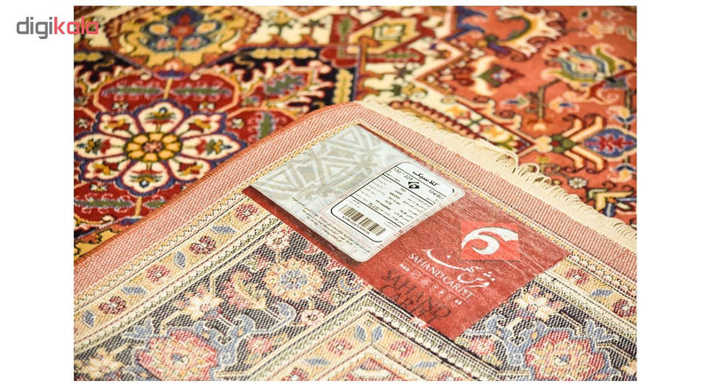 فرش ماشینی سهند کد V104.8U زمینه گلبهی