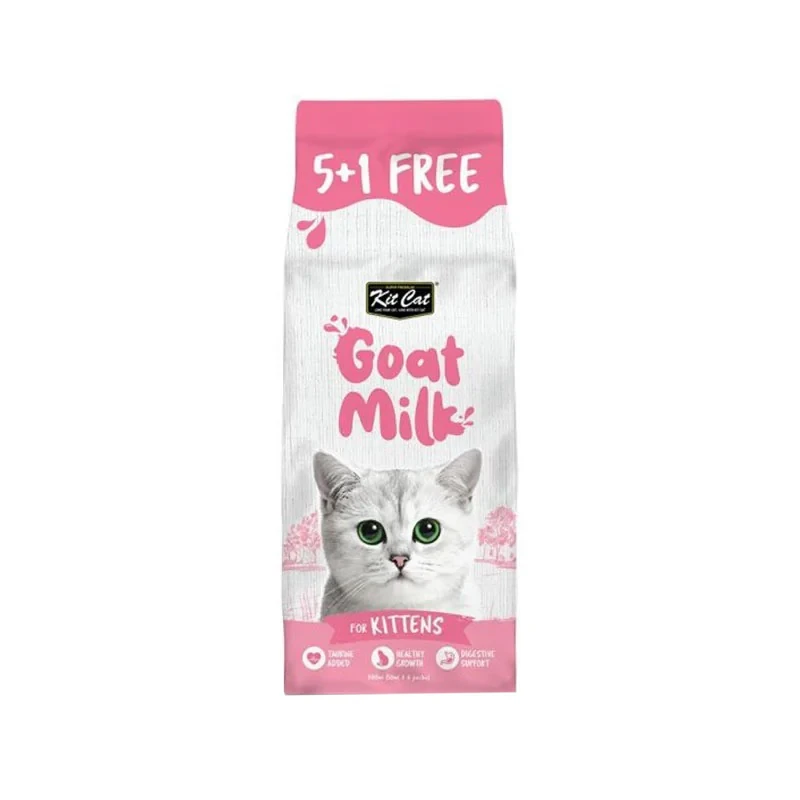 شیر بچه گربه کیت کت مدل Kitten Goat Milk طعم شیر بز بسته 6 عددی