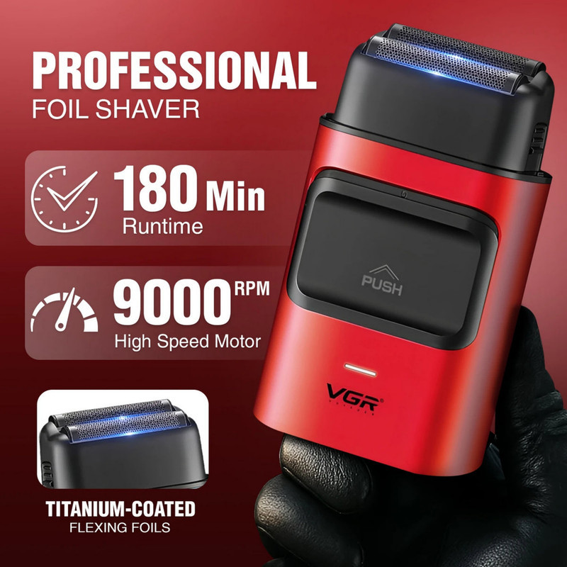 ماشین اصلاح موی صورت شارژی وی جی ار مدل V-307