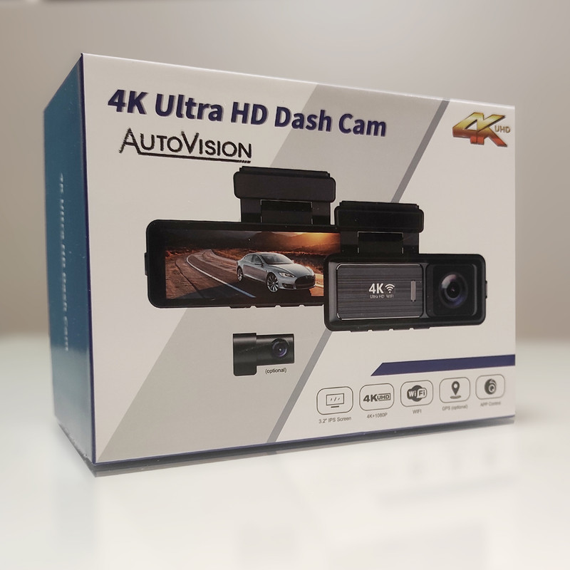 دوربین ثبت وقایع خودرو اتوویژن مدل M6 4K-WiFi به همراه دوربین عقب