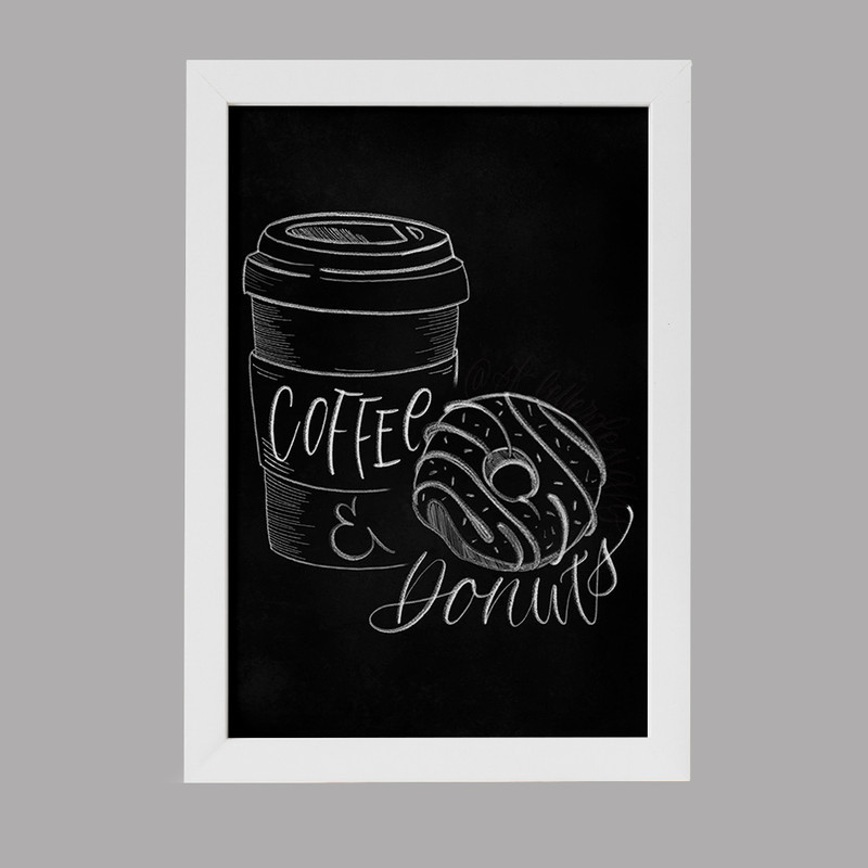 تابلو خندالو مدل دکوراتیو قهوه Coffee کد M35 مجموعه 4 عددی