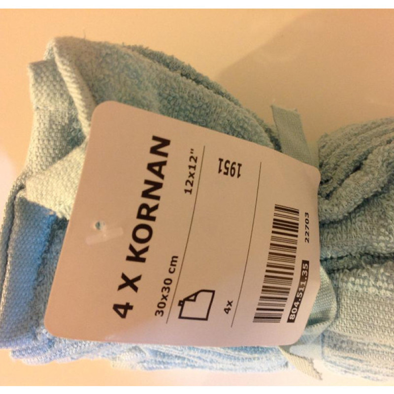 حوله دستی ایکیا مدل kornan سایز 30x30 سانتی متر بسته 4 عددی